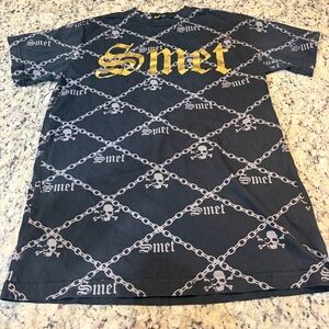 Ed Hardy Smet by Christian Audiger Black and Gold Graphic Men's Tee